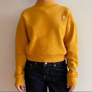 Champion Cropped Mustard sweatshirt -XS